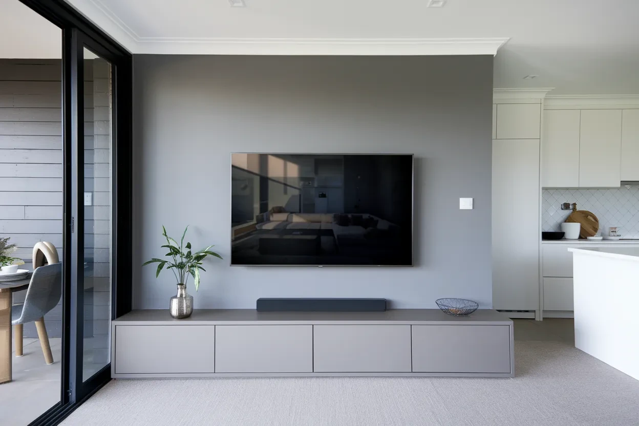 TV hanging service in Canning with tidy concealed cabling